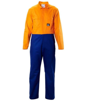 100% Cotton, Hi Viz Zip Overall - Ticketwear NZ