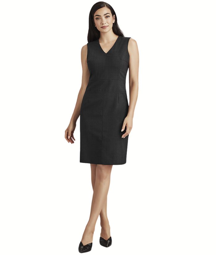 Women's Comfort Wool Stretch Sleeveless V-Neck Dress