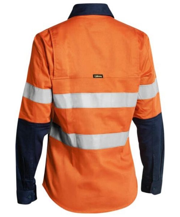 3M Taped, 2 Tone, Womens Hi Vis Industrial Vented Shirt - Ticketwear NZ