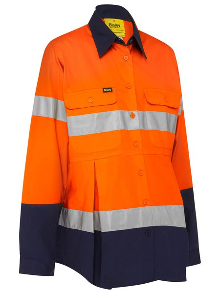 3M Taped Hi Vis Maternity Drill Shirt - Ticketwear NZ