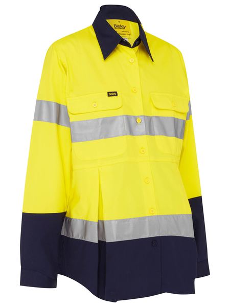 3M Taped Hi Vis Maternity Drill Shirt - Ticketwear NZ