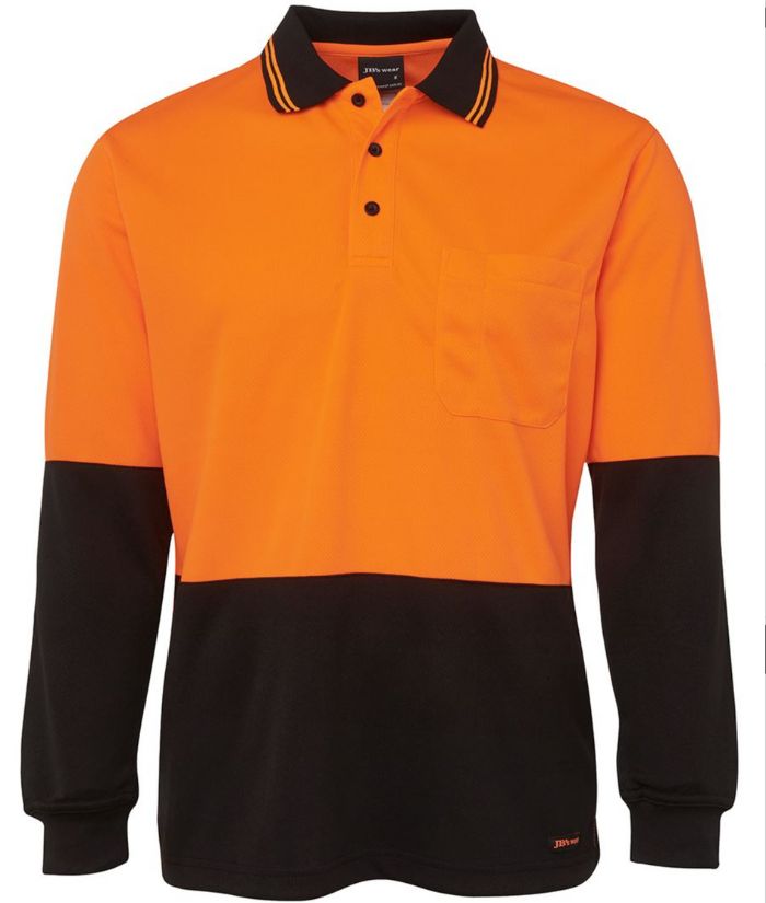 JB'S HI VIS L/S TRADITIONAL POLO