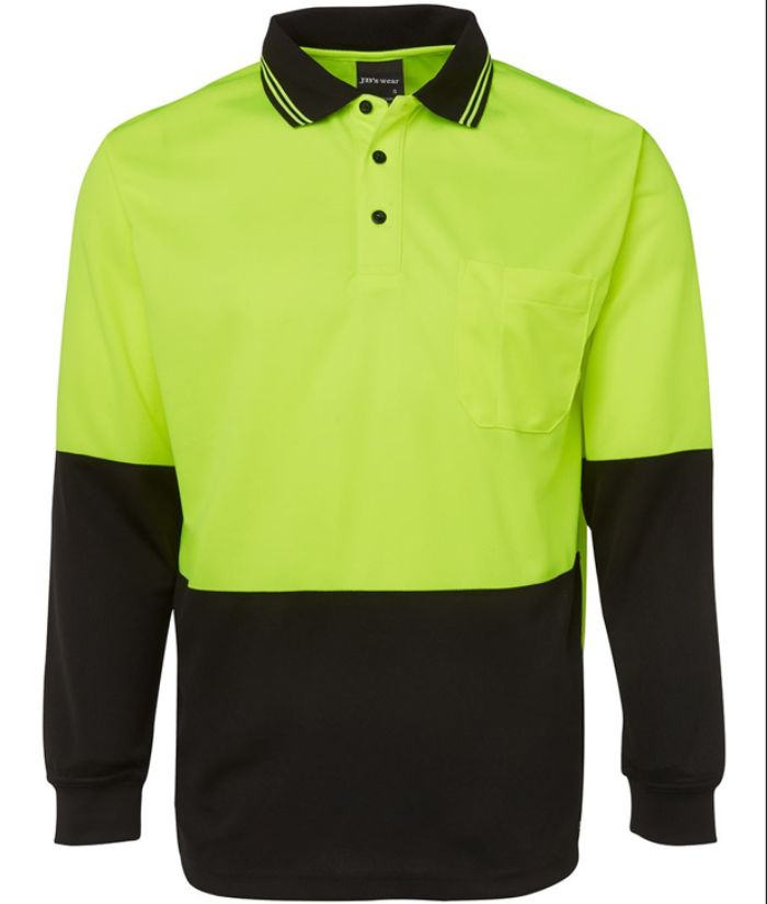 JB'S HI VIS L/S TRADITIONAL POLO