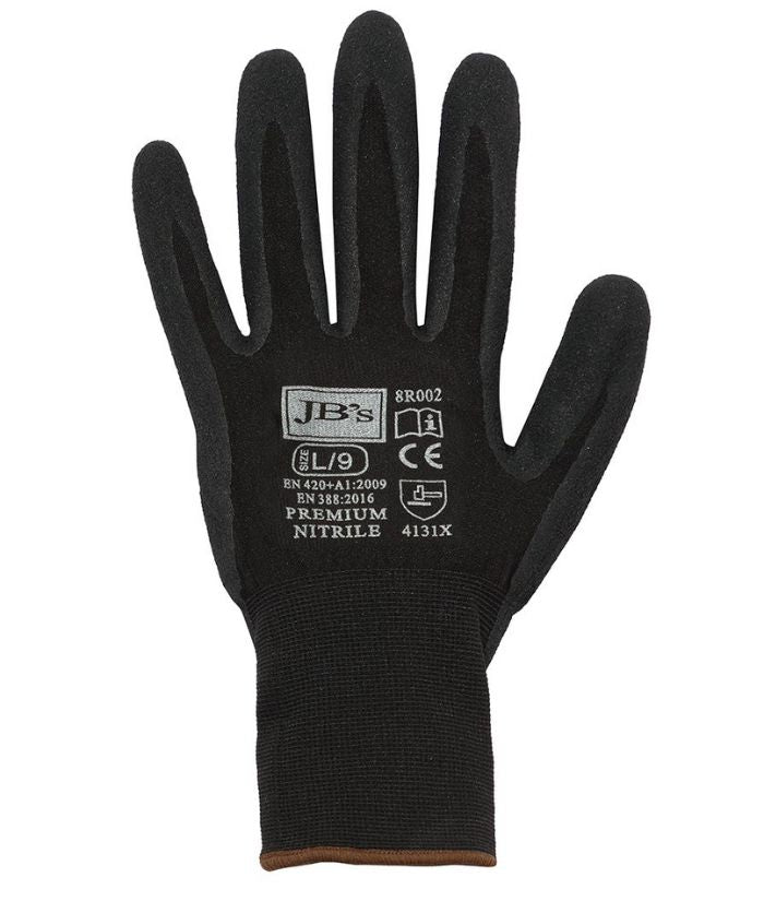 JB's Premium Black Nitrile Breathable Gloves