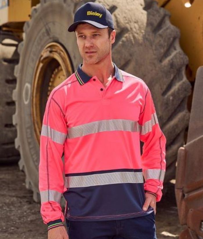 Taped Hi Vis Polyester Mesh Polo