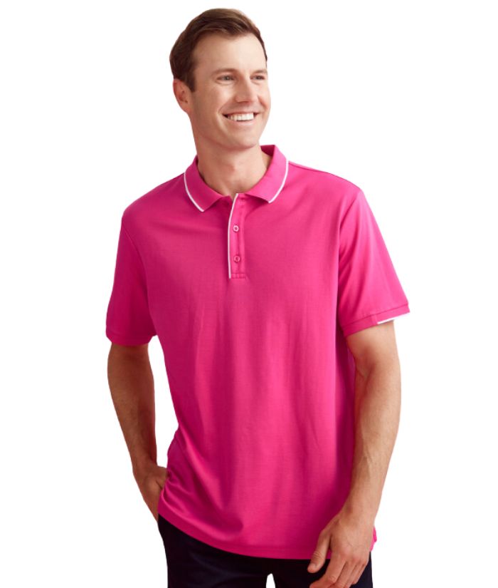 Men's Pink Short Sleeve Polo