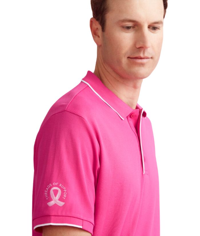 Men's Pink Short Sleeve Polo