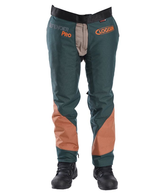 Clogger DefenderPRO Tough Chainsaw Chaps Arborist Edition with 360 Calf Protection Clipped