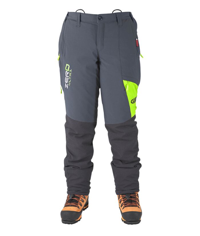 Clogger Zero Ultra Women's Premium Chainsaw Trousers - Grey/Green