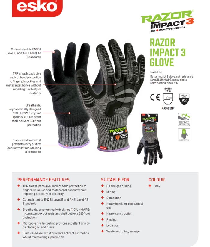 Esko Razor Impact 3 Glove