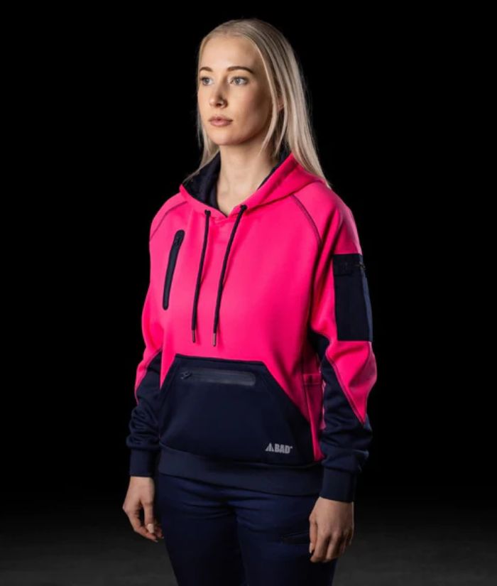 BAD Women&#39;s Waterproof Rain-Defend Hi Viz Fleece Hoodie