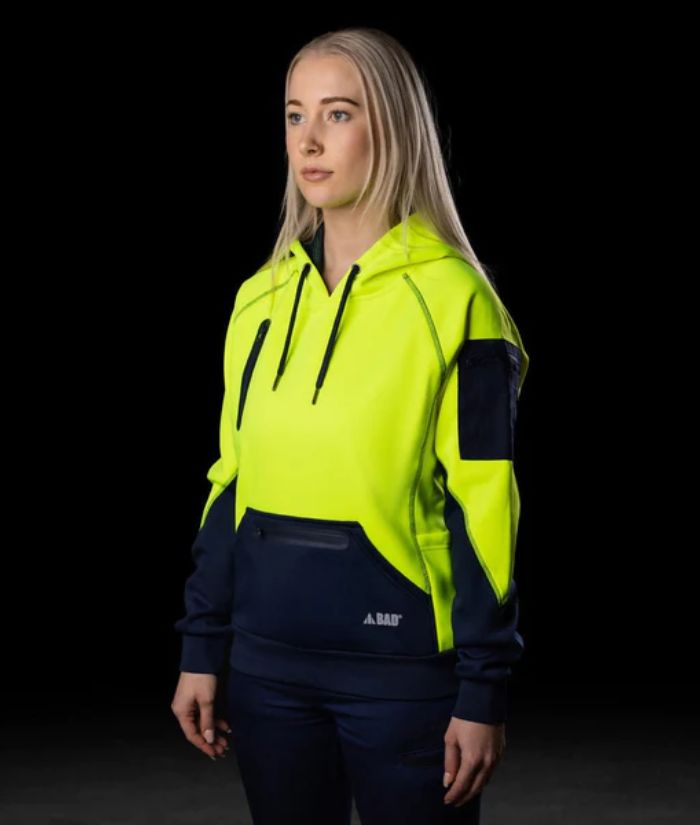 BAD Women&#39;s Waterproof Rain-Defend Hi Viz Fleece Hoodie