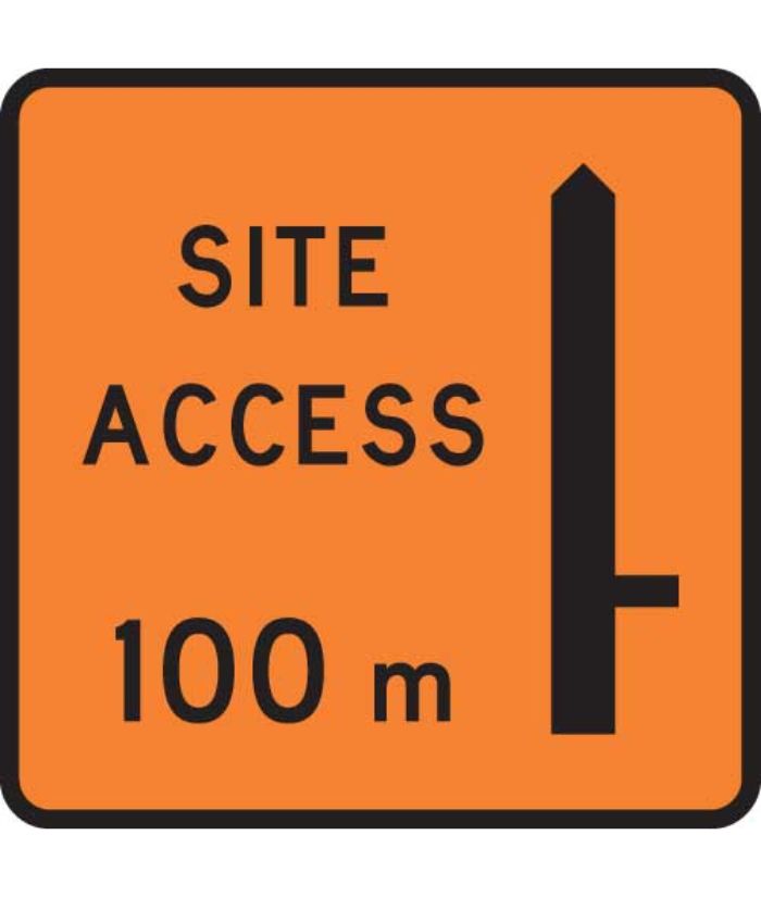 Level 1- Site Access “X”meters on Right Sign