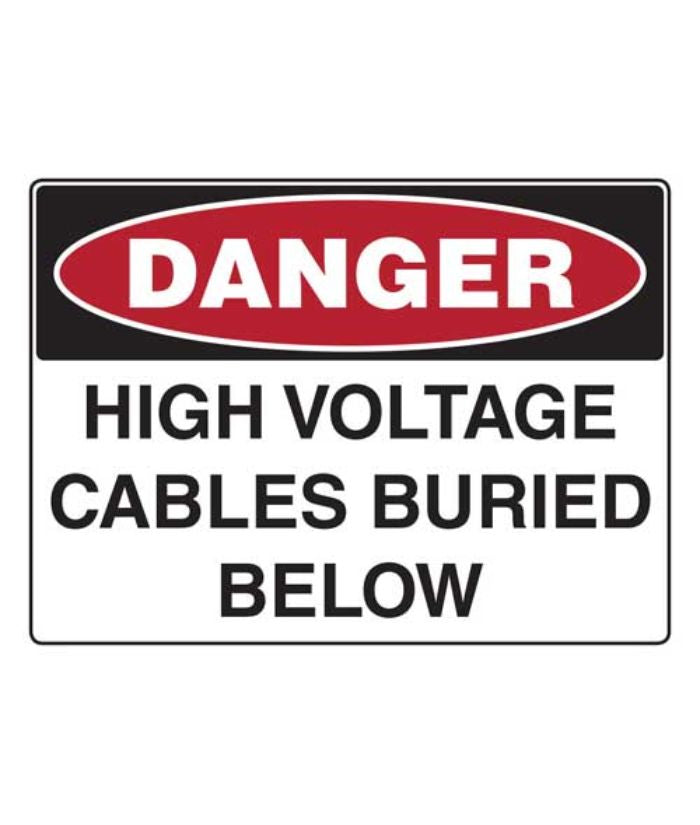 Danger-High Voltage Cables Buried Below