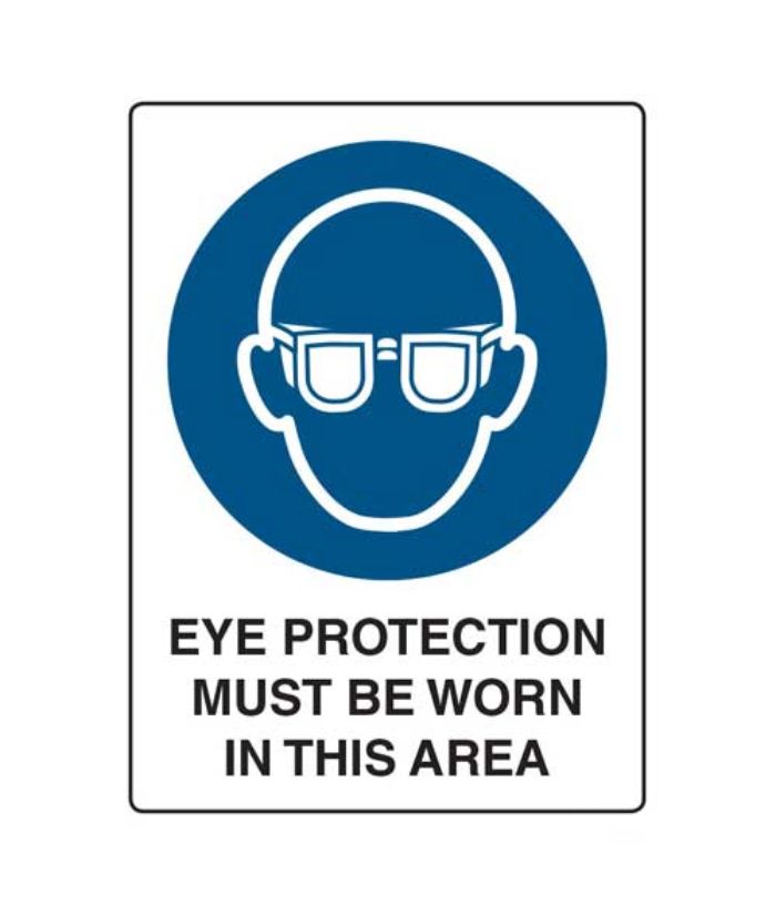 Eye Protection Area Sign