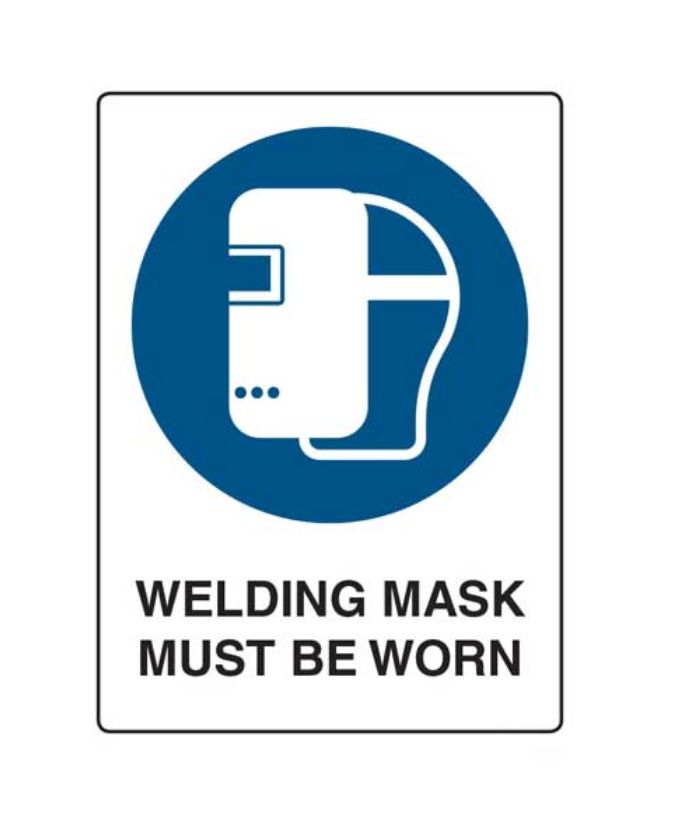 Welding Mask Must Be Worn Sign