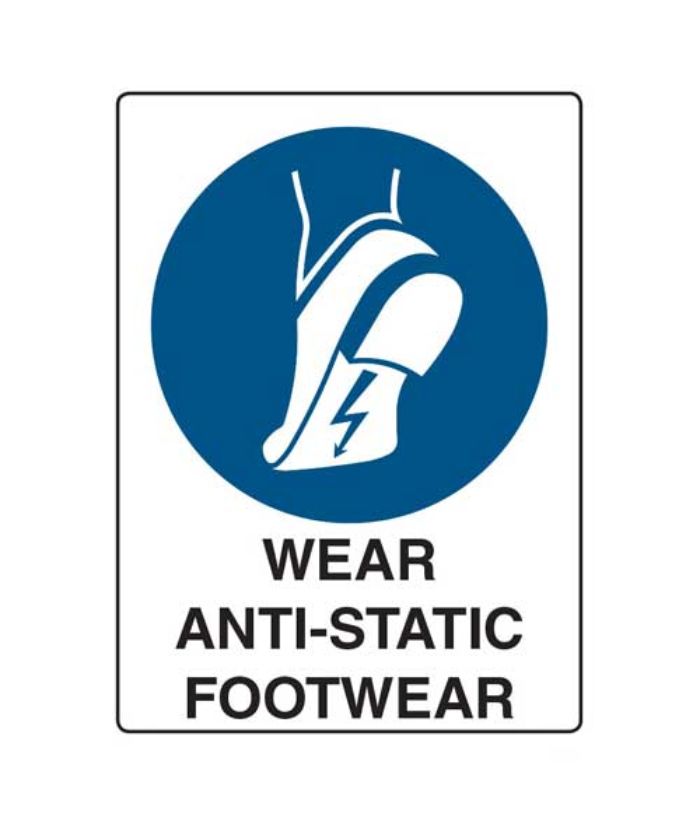 Wear Anti-Static Footwear Sign