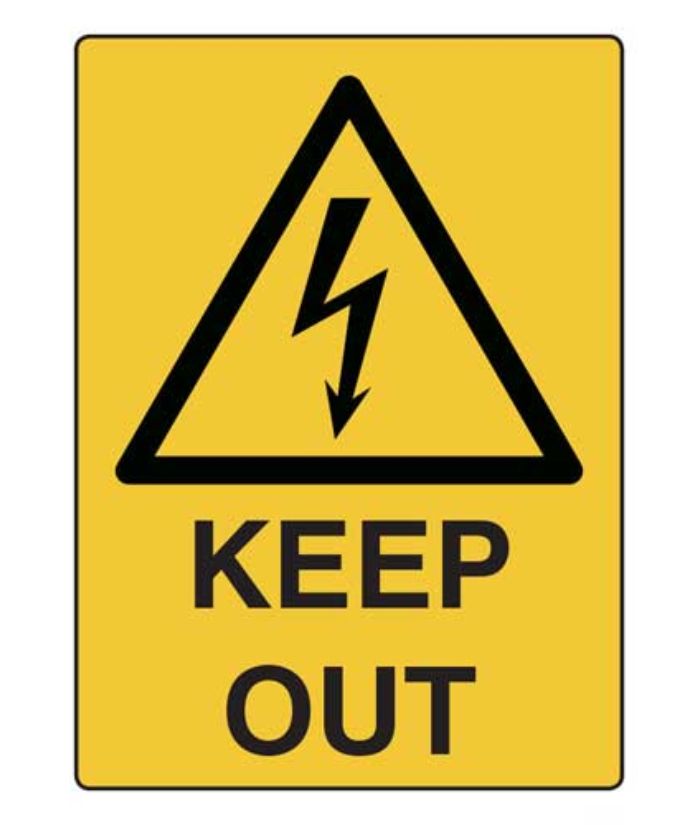 Keep Out- Electrical Hazard Sign