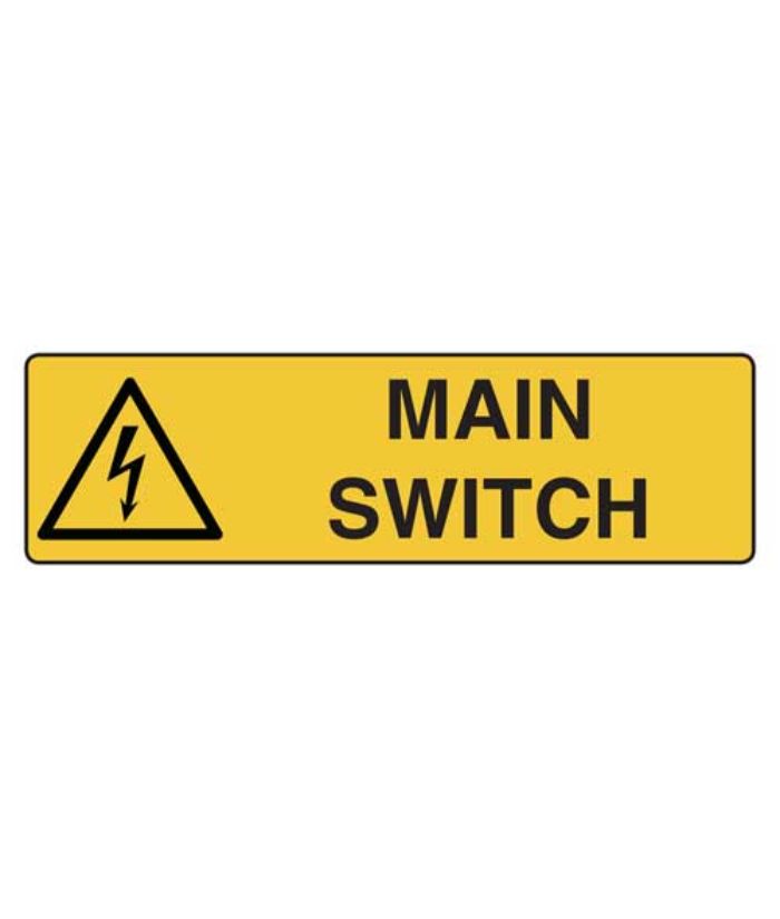 Main Switch Sign