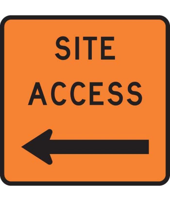 Level 1 - Site Access Left Sign