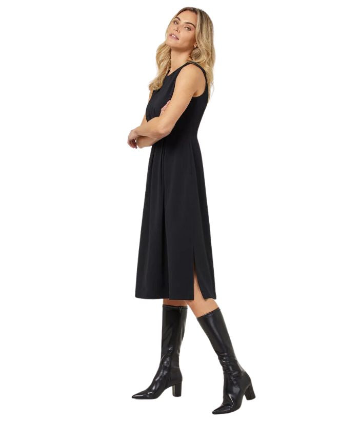 Crepe Stretch Sleeveless Dress