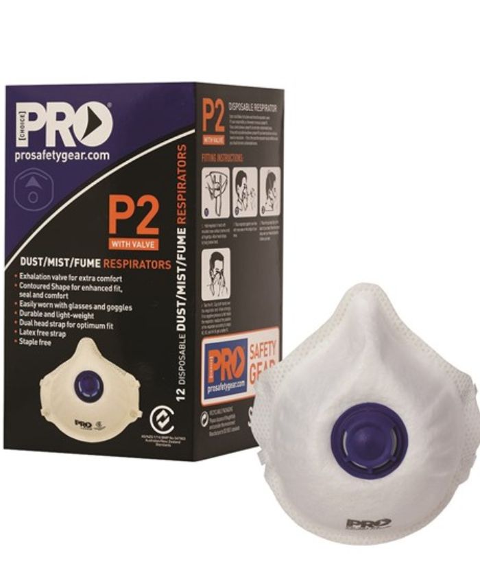 Pro P2 Valved Respirator Dust Mask