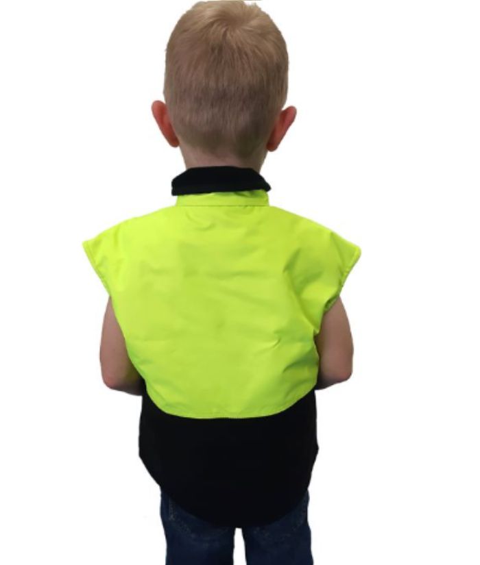 Caution Children's Hi Vis Oilskin Sleeveless Vest