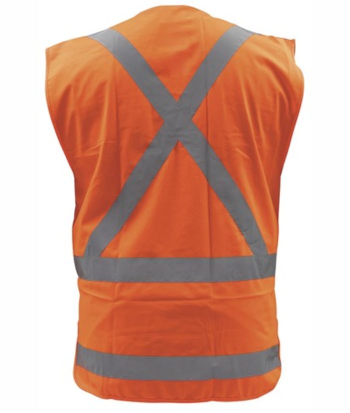 Vest TTMC-W23 X-Back Polyester Orange