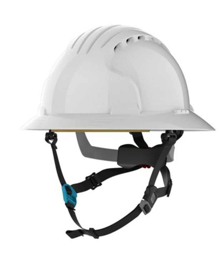 EVO 6161V Full Brim Skyworker Vented Climbing Helmet White