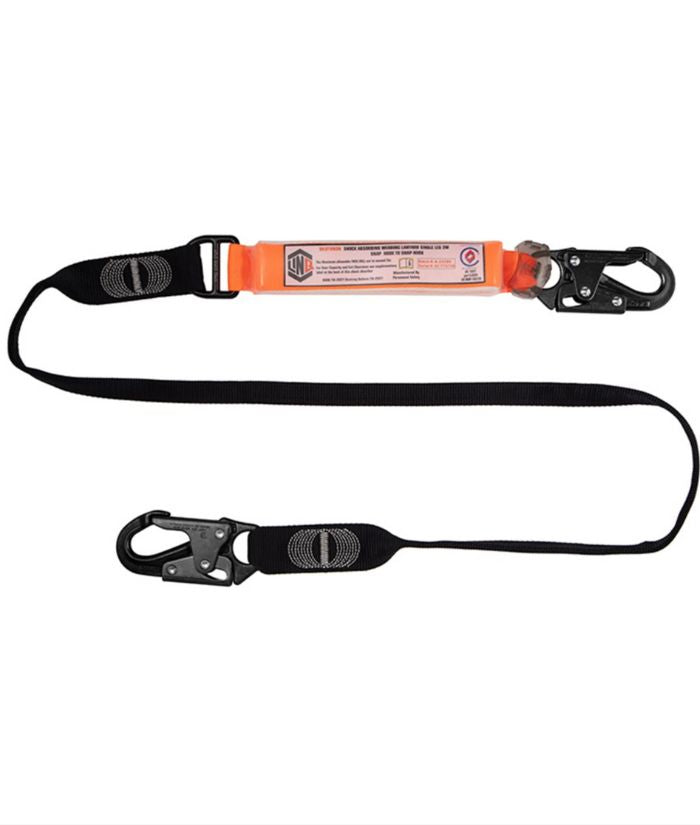 Elite Single leg Shock Absorbing Webbing Lanyard with Hardware SN X2