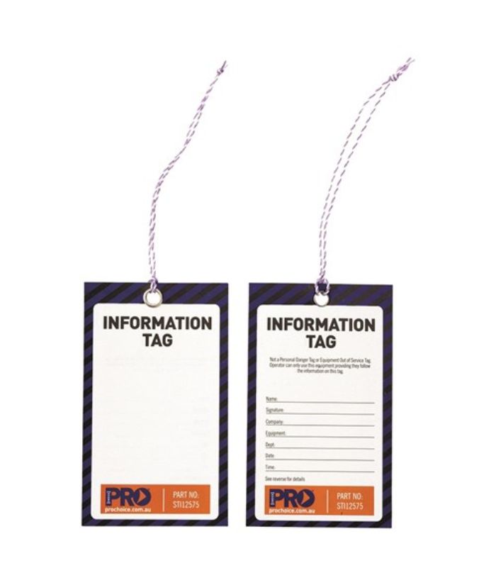 Safety Tag -125mm X 75mm Information (Blank)