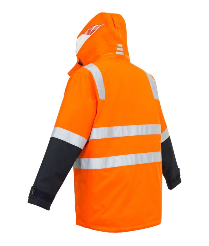 Mens Hi Vis 4 In 1 Waterproof Jacket