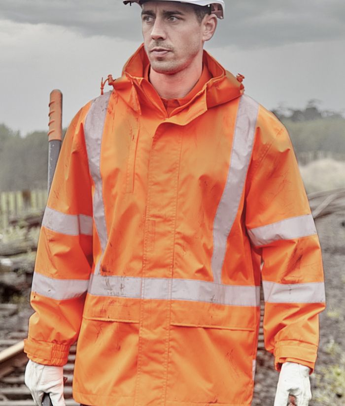 Mens TTMC-W23 Hi Vis X Back Ultralite Waterproof Jacket