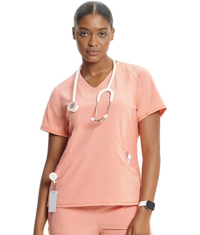 Infinity GNR8 V-Neck Scrub Top in Black