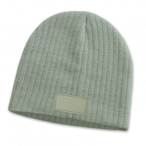 Nebraska Cable Knit Beanie with Patch - Uniforms and Workwear NZ - Ticketwearconz