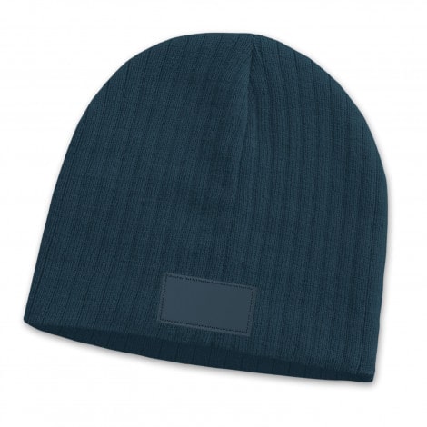 Nebraska Cable Knit Beanie with Patch - Uniforms and Workwear NZ - Ticketwearconz