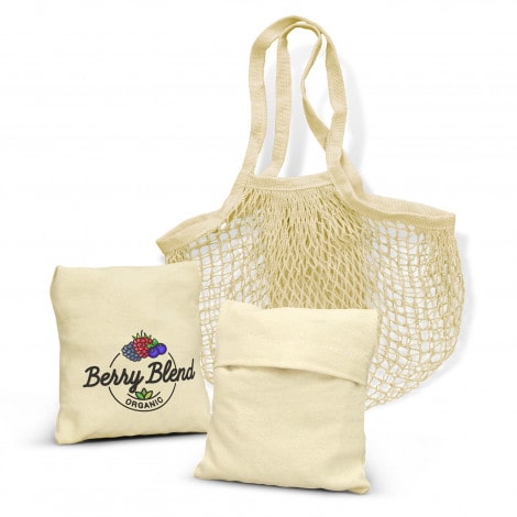 Cotton Mesh Foldaway Tote Bag - Uniforms and Workwear NZ - Ticketwearconz