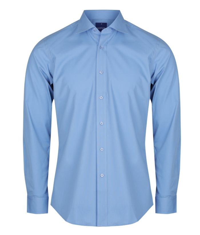 Nicholson Slim Fit, Mens Long Sleeve Shirt - Uniforms and Workwear NZ - Ticketwearconz