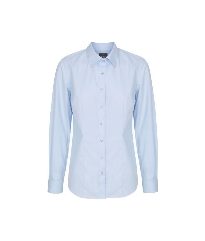 Nicholson Premium Poplin, Womens Long Sleeve Shirt - Uniforms and Workwear NZ - Ticketwearconz