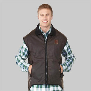 Mens Foxton Wool Lined, Oilskin Vest - Uniforms and Workwear NZ - Ticketwearconz