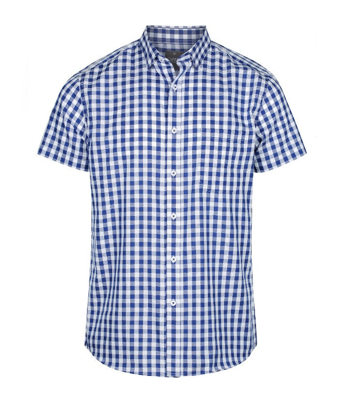 Degraves Royal Oxford Check Short Sleeve Mens Shirt - Uniforms and Workwear NZ - Ticketwearconz