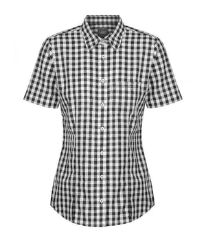 Degraves Royal Oxford Check Short Sleeve Womens Shirt - Uniforms and Workwear NZ - Ticketwearconz