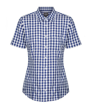 Degraves Royal Oxford Check Short Sleeve Womens Shirt - Uniforms and Workwear NZ - Ticketwearconz