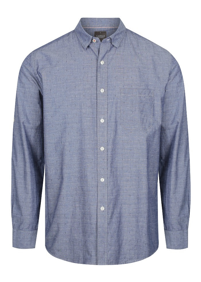 Hardware Chambray Dobby Long Sleeve Mens Shirt - Uniforms and Workwear NZ - Ticketwearconz