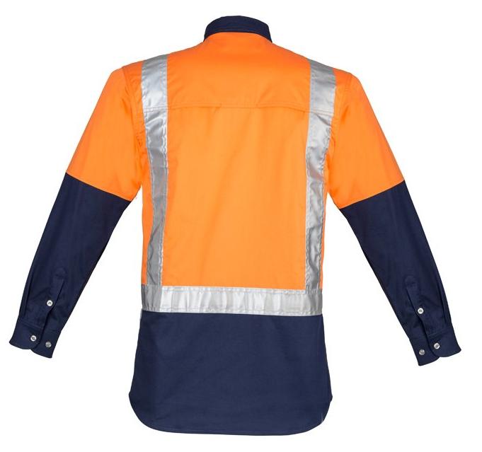 Mens Hi Vis Spliced Industrial Shirt - Shoulder Taped - Uniforms and Workwear NZ - Ticketwearconz