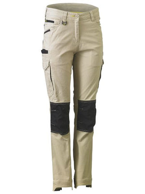 Bisley Flex & Move Womens Stretch Cargo Utility Pants. Stone, 