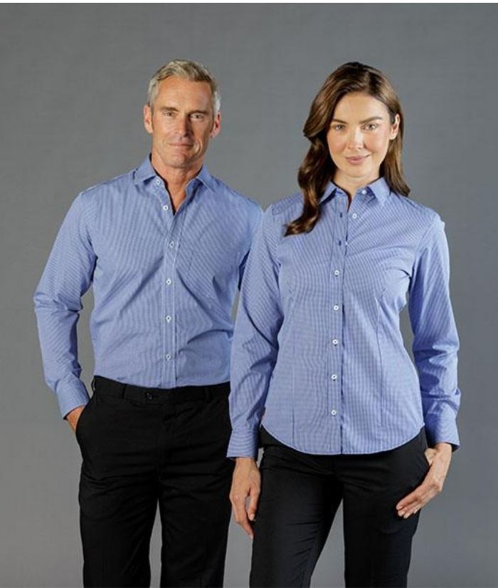 Westgarth Gingham Womens Long Sleeve Shirt - Uniforms and Workwear NZ - Ticketwearconz