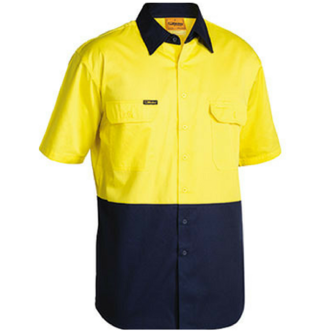 2 Tone Cool Lightweight Drill Shirt - Short Sleeve