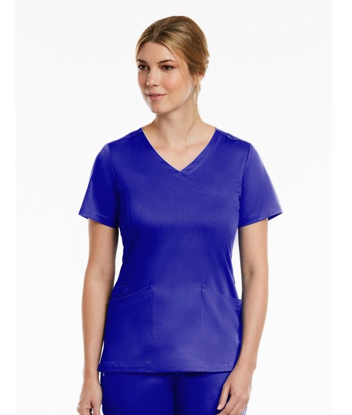 Matrix Curved Mock Wrap Top - Uniforms and Workwear NZ - Ticketwearconz