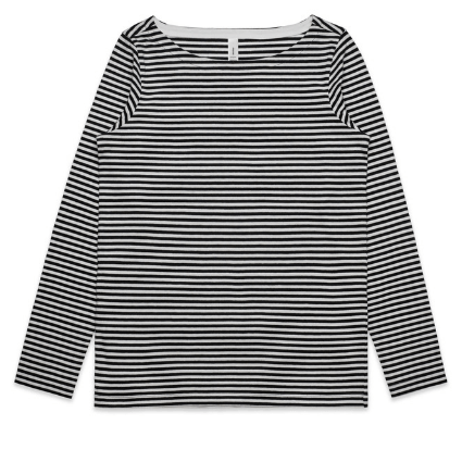 Womens Bowery Stripe L/S Tee-4061-as-colour